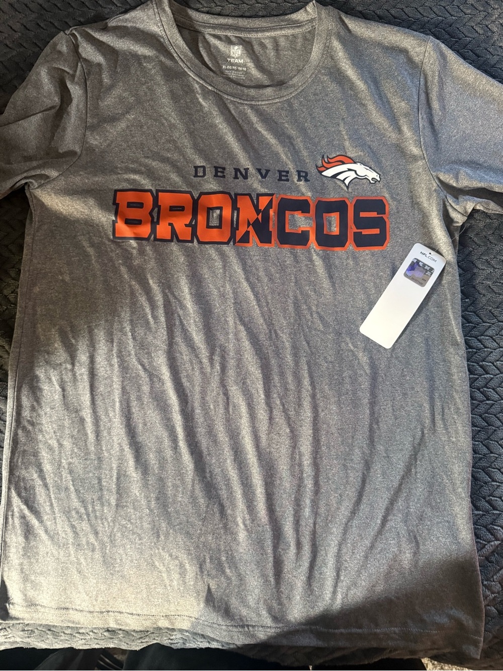 Denver Broncos Youth Gray Performance T-Shirt